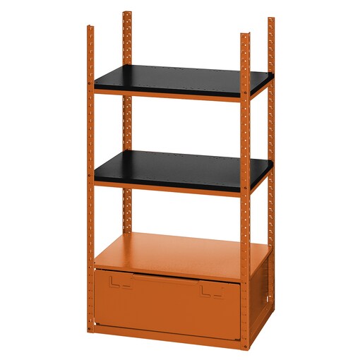 Modul Chemie mit Bodenschublade Unterteil 1000x542,5x364 mm, orange